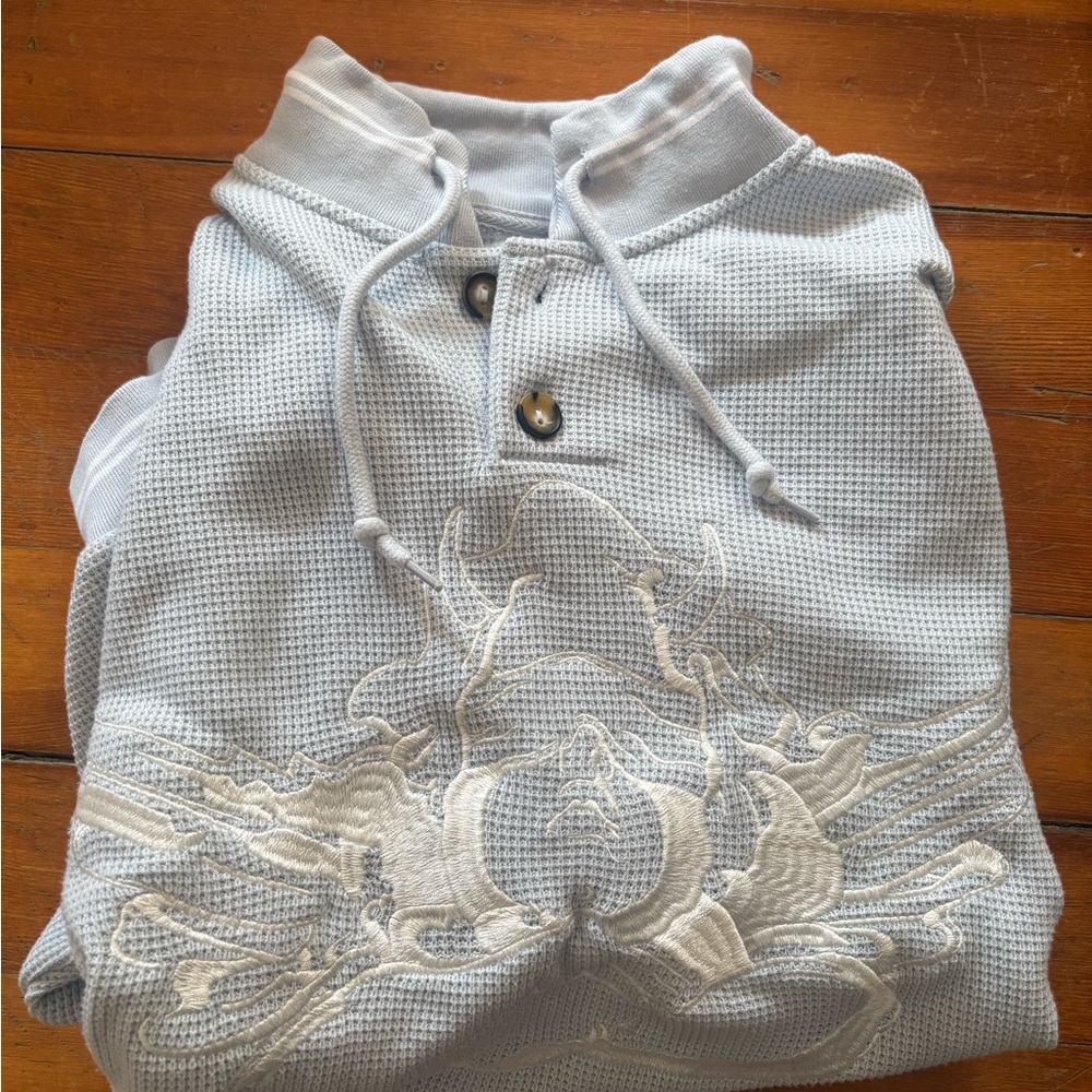 Boys Lie Light Blue Waffle Knit Sweatshirt